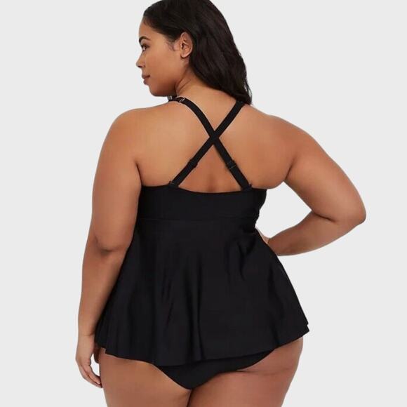 TORRID Vixen Front Tie Babydoll One Piece Swimsuit SwimDress - Picture 3 of 5